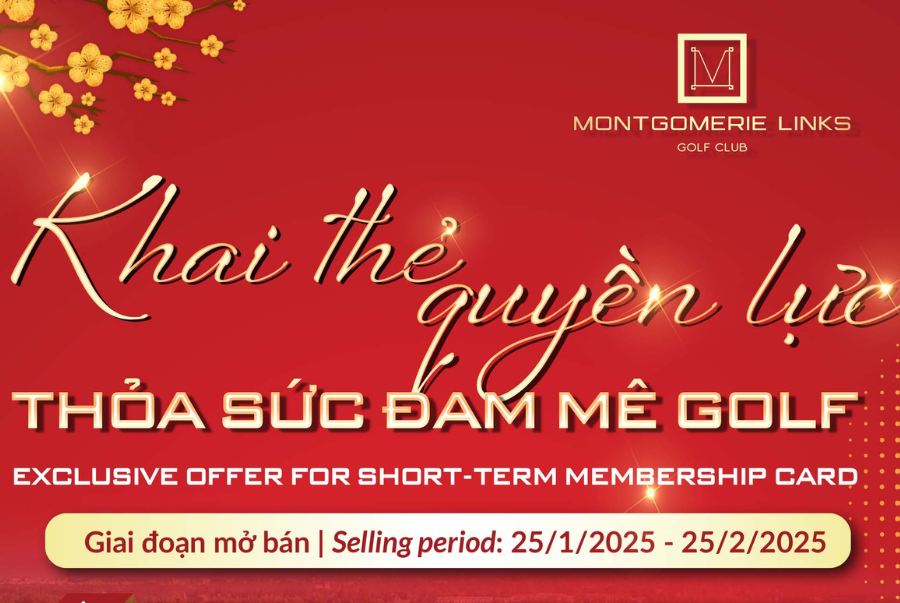 EXCLUSIVE OFFERS FOR SHORT-TERM MEMBERSHIP CARD TO CELEBRATE NEW YEAR 2025 AT MONTGOMERIE LINKS